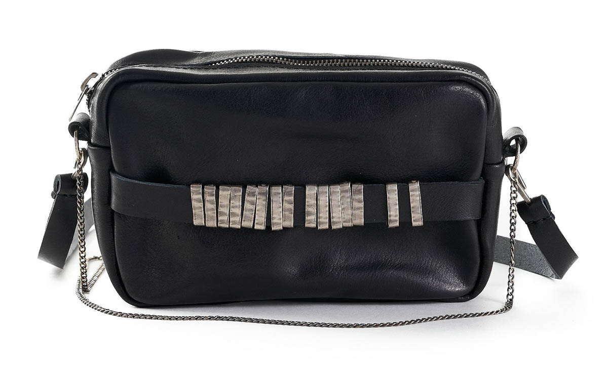 daniele basta leather and silver bags - FRONT
